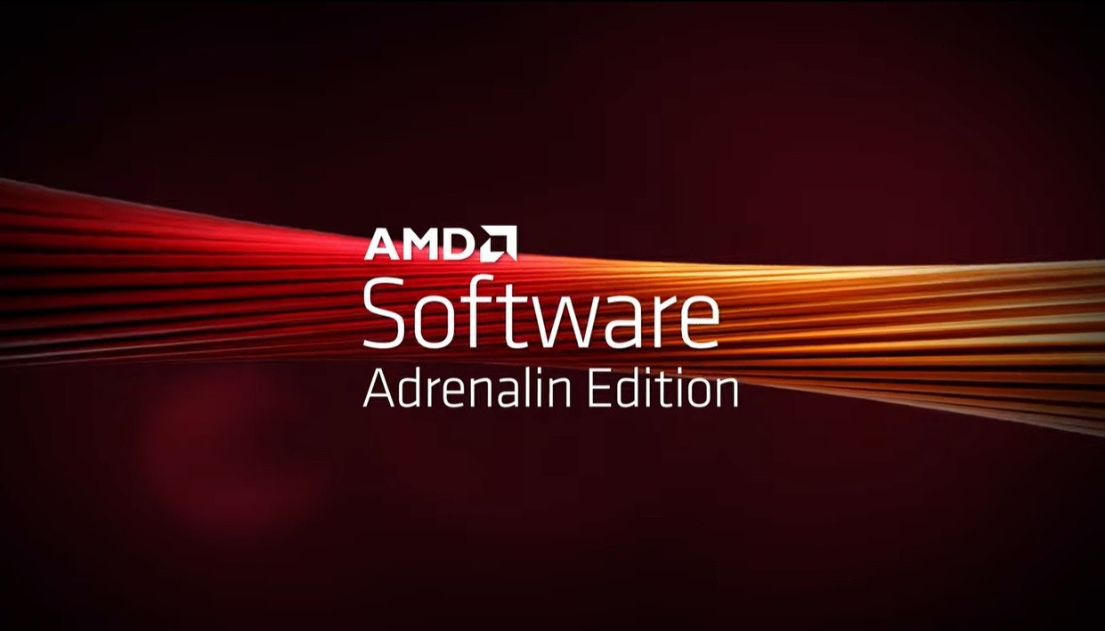 照片中提到了AMDA、Software、Adrenalin Edition，包含了tcs、商標、字形、光、牌