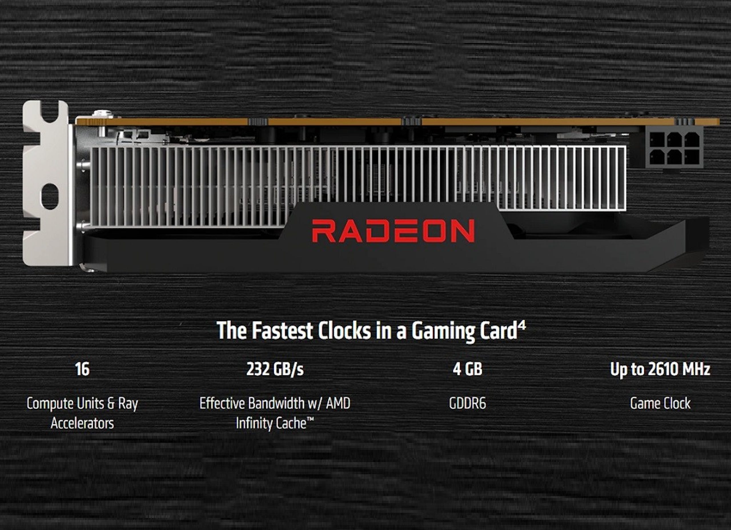 照片中提到了l11、RADEON、The Fastest Clocks in a Gaming Card，包含了多媒體、AMD Radeon RX系列、消費電子展 2022、AMD公司、圖形處理單元