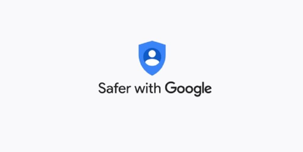 照片中提到了Safer with Google，包含了圖、商標、產品、產品設計、字形
