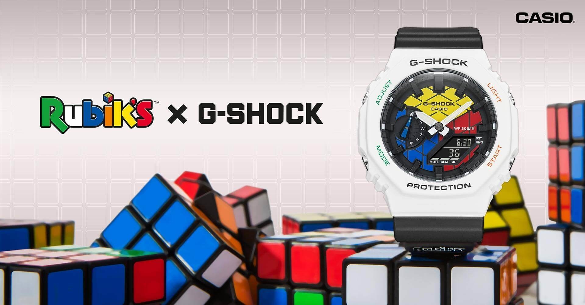 卡西歐G-SHOCK 與魔術方塊在英國推出聯名錶，可換錶殼、錶面取自魔術