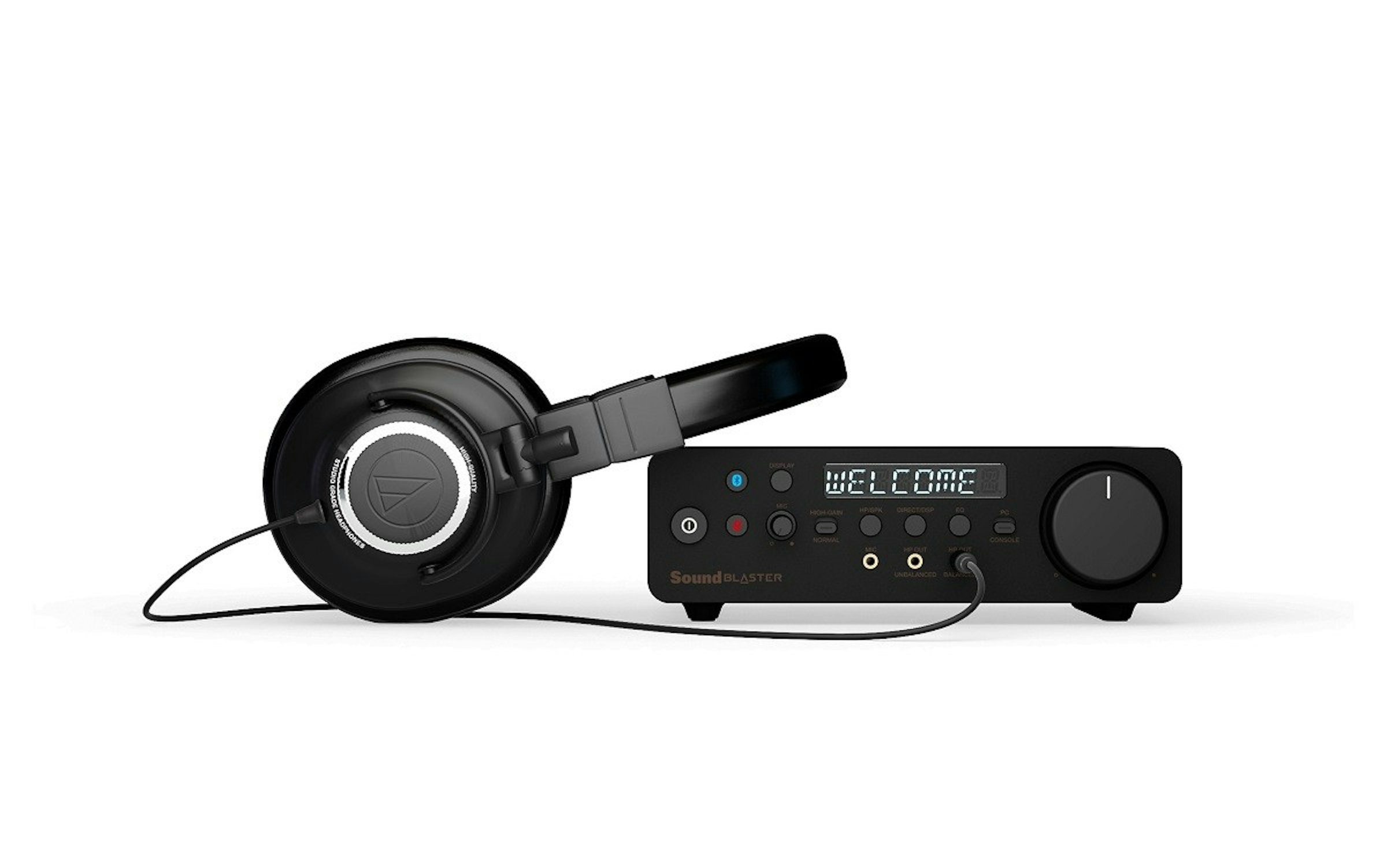 照片中提到了Sound BLASTER、WELCOME、O O，包含了電子產品、電子產品、音響器材、產品設計、多媒體