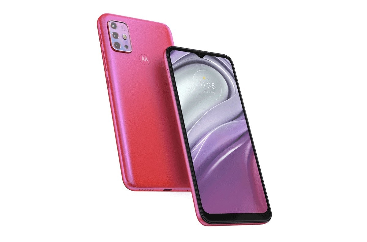 照片中提到了11:35、APR 3 TUE,包含了摩托羅拉g20、摩托羅拉 moto g20、摩托羅拉 moto g22、摩托羅拉 moto g60、64 GB