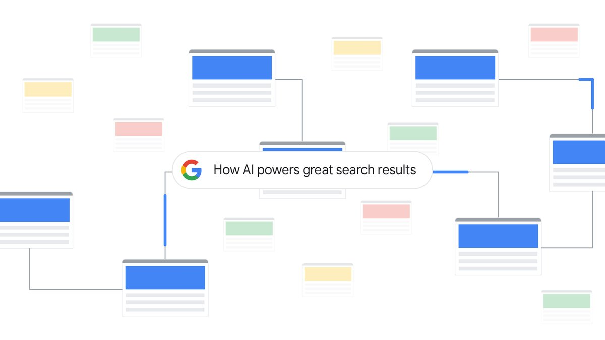 照片中提到了How Al powers great search results，包含了エキサイトニュース、數字營銷、搜索引擎優化、海上搜索引擎優化、谷歌