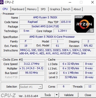 AMD Ryze 5 7600X 處理器與MSI B650M MORTAR WiFi 主機板評測，相對