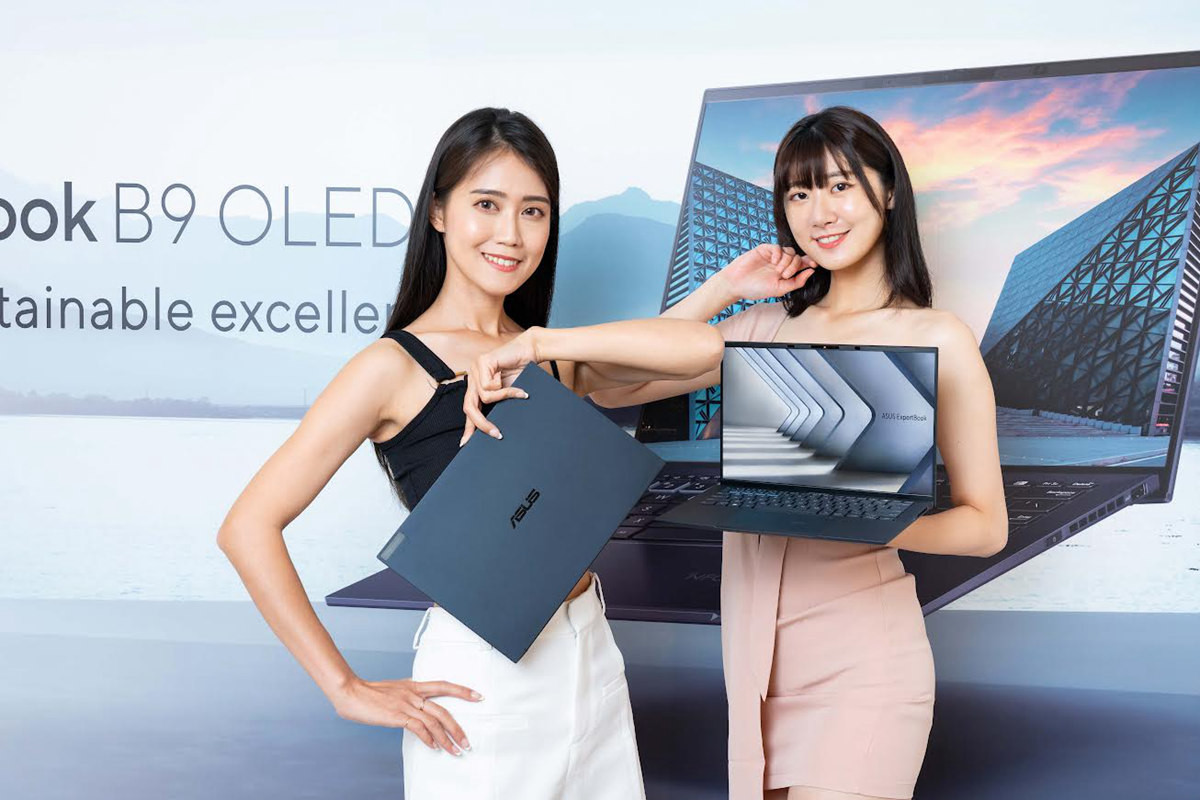 華碩輕薄旗艦商務筆電ExpertBook B9 OLED 正式推出，鋰鎂合金990 克機