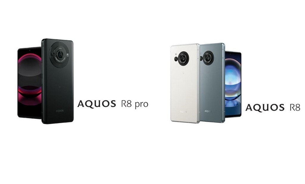 照片中提到了AQUOS、AQUOS R8 pro、AQU,包含了阿誇斯、電腦音箱、音箱、揚聲器、電子產品