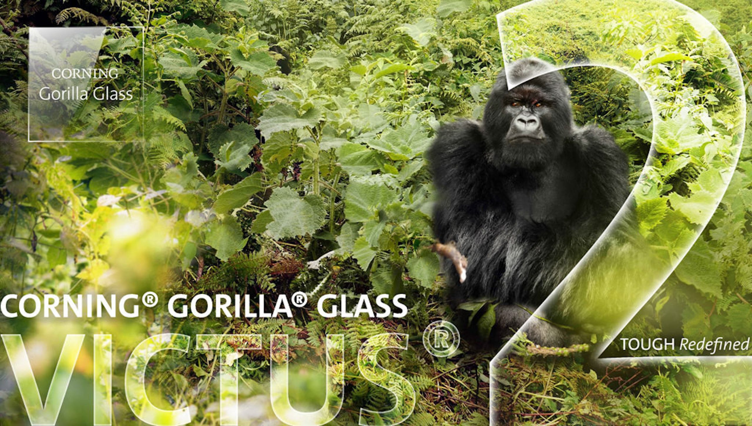照片中提到了CORNING、Gorilla Glass、CORNING® GORILLA GLASS，包含了大猩猩玻璃、大猩猩玻璃、三星蓋樂世 S22、手機、龍跡