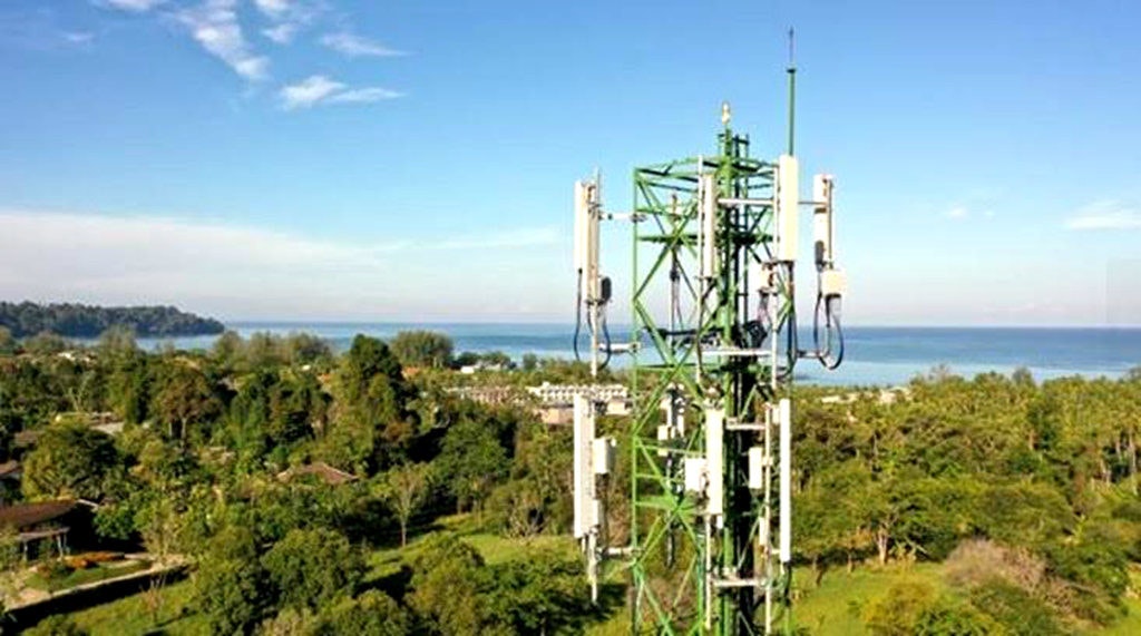 照片中包含了樹、電信、5G、電腦運算、物聯網