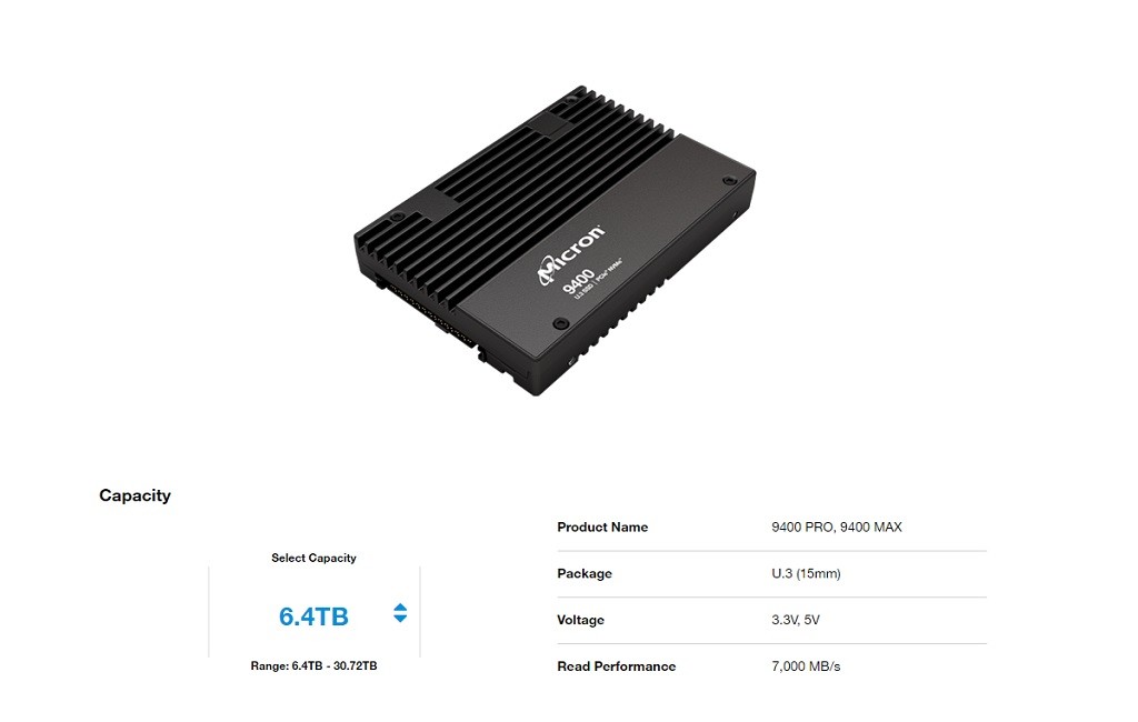 美光推出Micron 9400 高效能資料中心級SSD ，強調為最高效能PCIe Gen 4