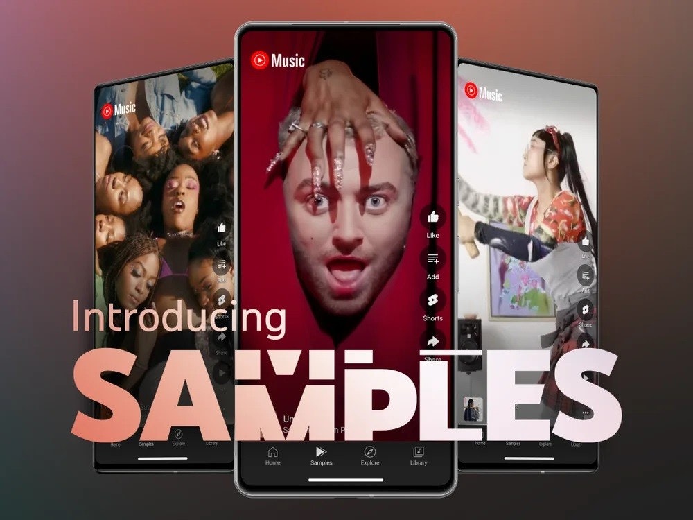 照片中提到了Music、Introducing、Home,包含了電影、YouTube音樂、2023 年諾丁山狂歡節、的YouTube、流媒體