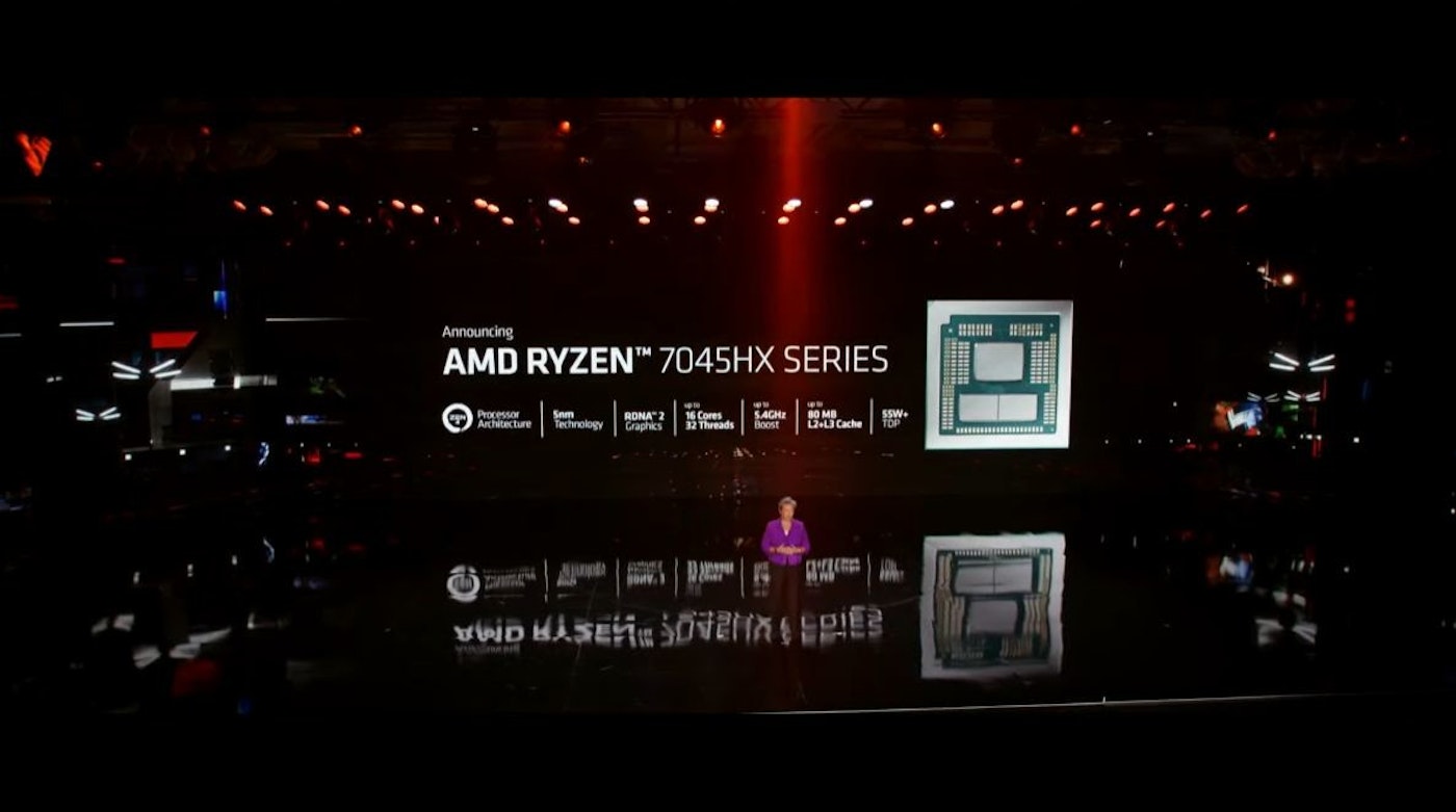 CES 2023: AMD announced the Ryzen 7045HX 55W TDP gaming notebook processor and simultaneously announced the Ryzen RX 7600M XT mobile GPU #RDNA 3 (187642)