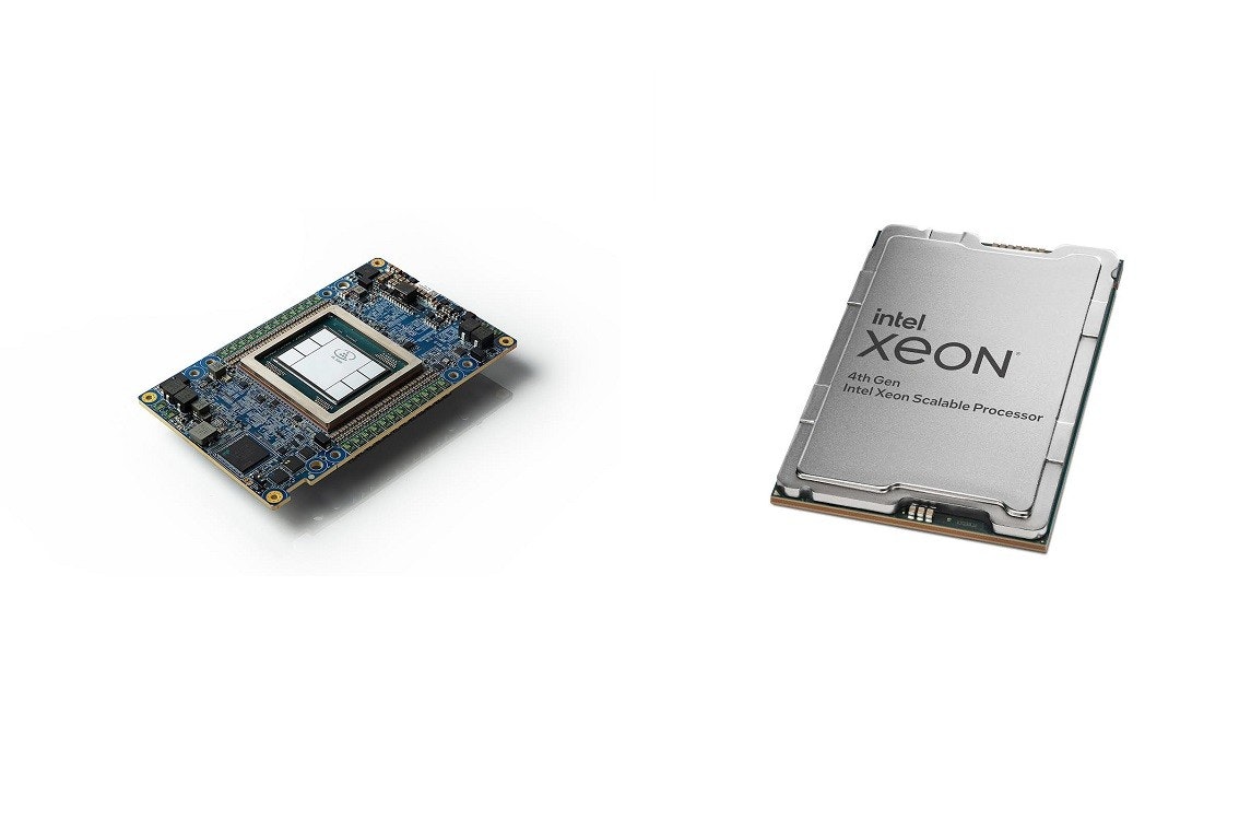 照片中提到了intel、XEON、4th Gen,包含了快閃記憶體、電腦硬件、電腦、快閃記憶體、微控制器