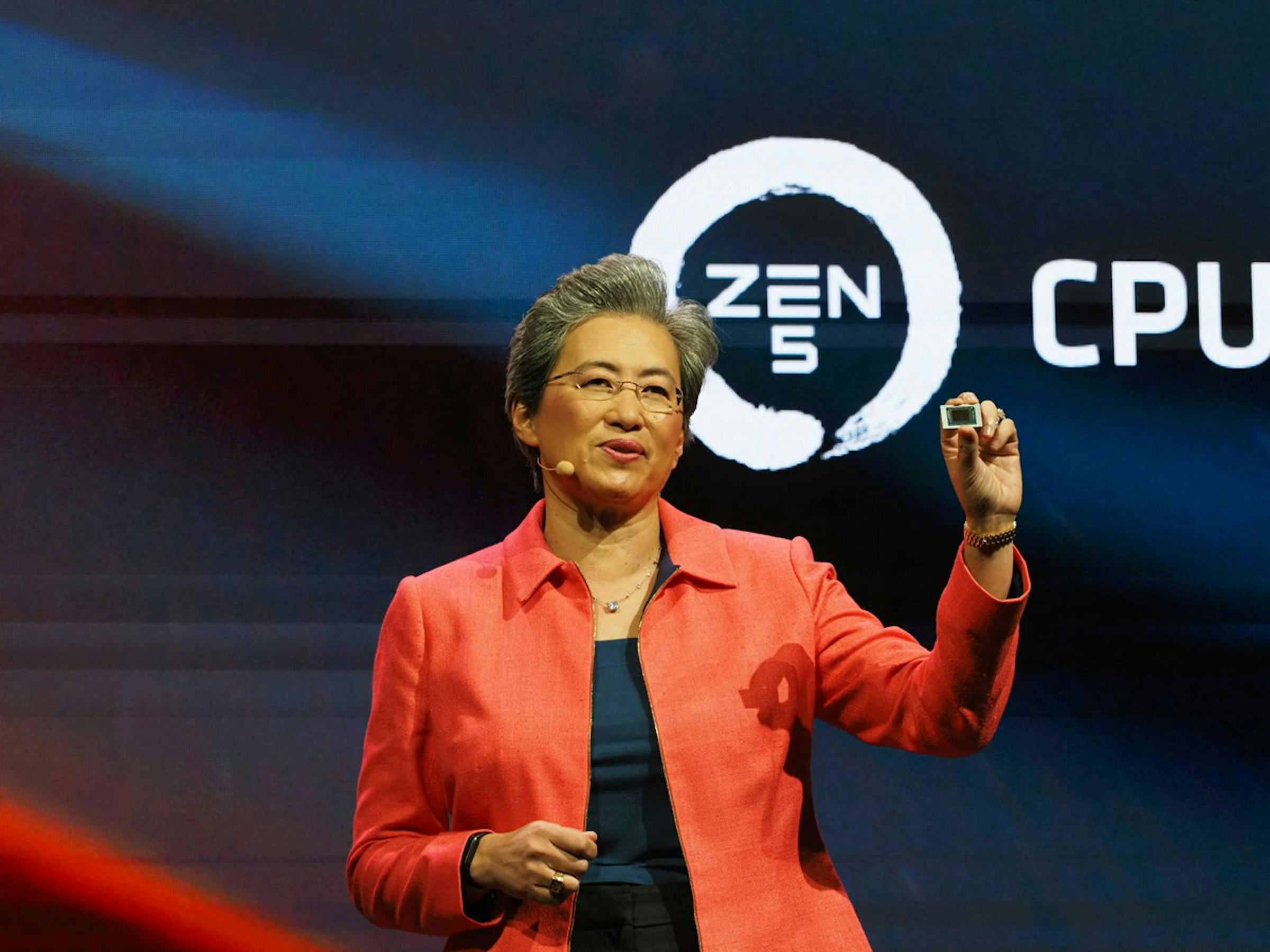 照片中提到了ZEN、ZEN、CPU，跟禪宗2有關，包含了中央處理器、蘇麗莎、電腦、AMD公司、禪宗5