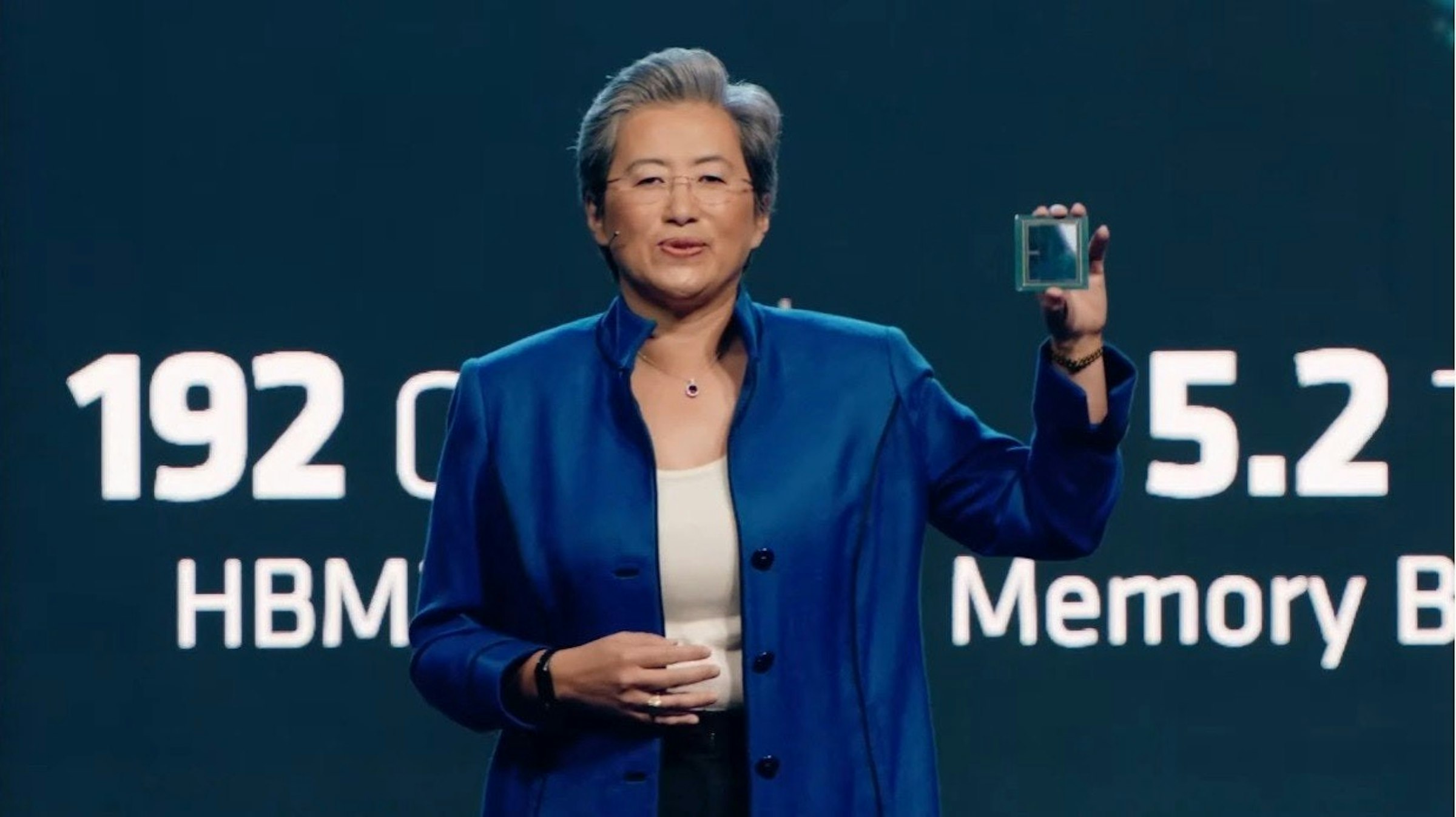 照片中提到了192、HBM、5.2，包含了言語、顯示卡、AMD公司、中央處理器、數據中心