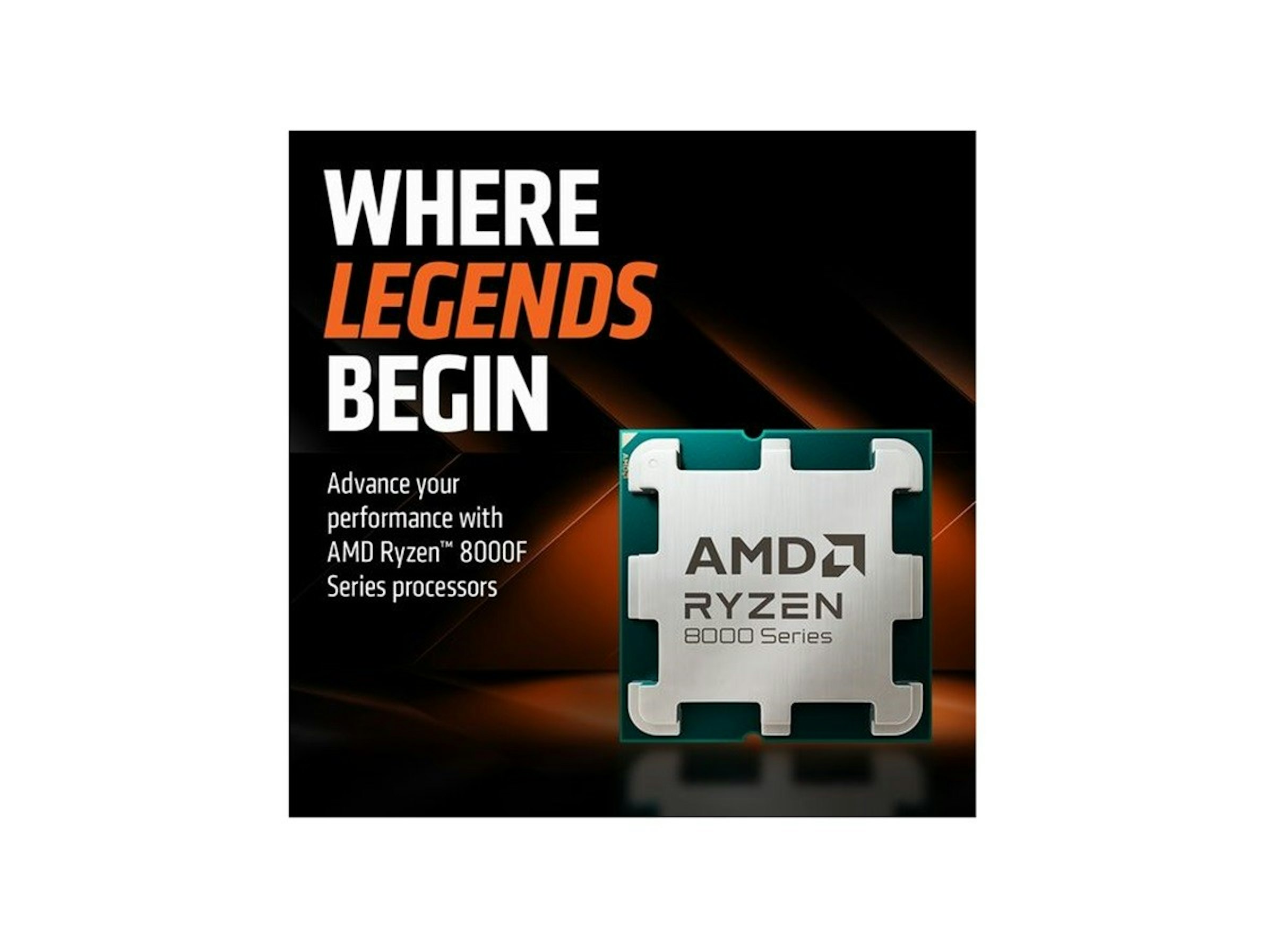 照片中提到了WHERE、LEGENDS、BEGIN，跟Advanced Micro Devices公司、Advanced Micro Devices公司有關，包含了海報、平面設計、海報、設計、文本