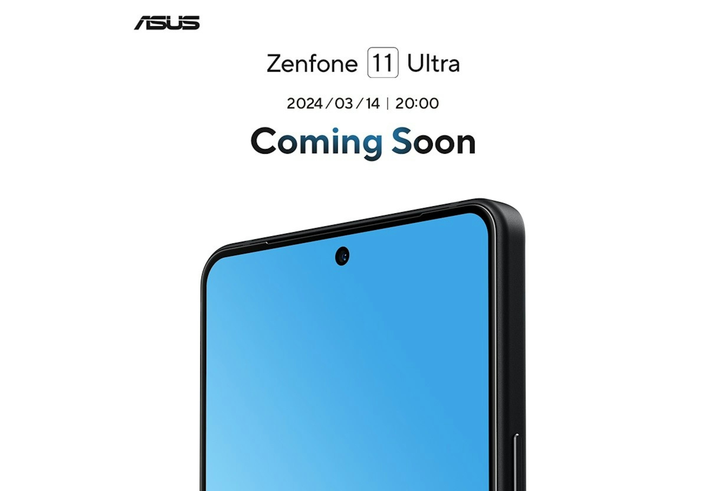照片中提到了ASUS、Zenfone 11 Ultra、2024/03/14 | 20:00，跟華碩有關，包含了手機、手機配件、移動電話、手機、產品設計