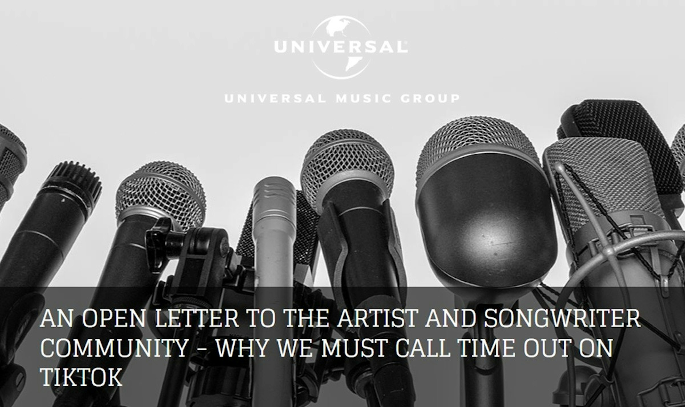 照片中提到了UNIVERSAL、UNIVERSAL MUSIC GROUP、ZAMOA，跟環球音樂集團有關，包含了環球音樂集團麥克風、達藝音樂集團有限公司、記錄標籤