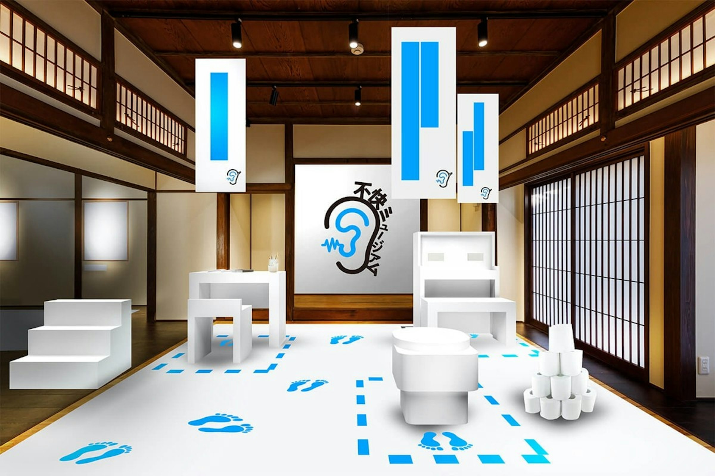 照片中提到了5、M₂、3，包含了室內設計、NTTソノritィ株式會社、與原宿、無線、揚聲器