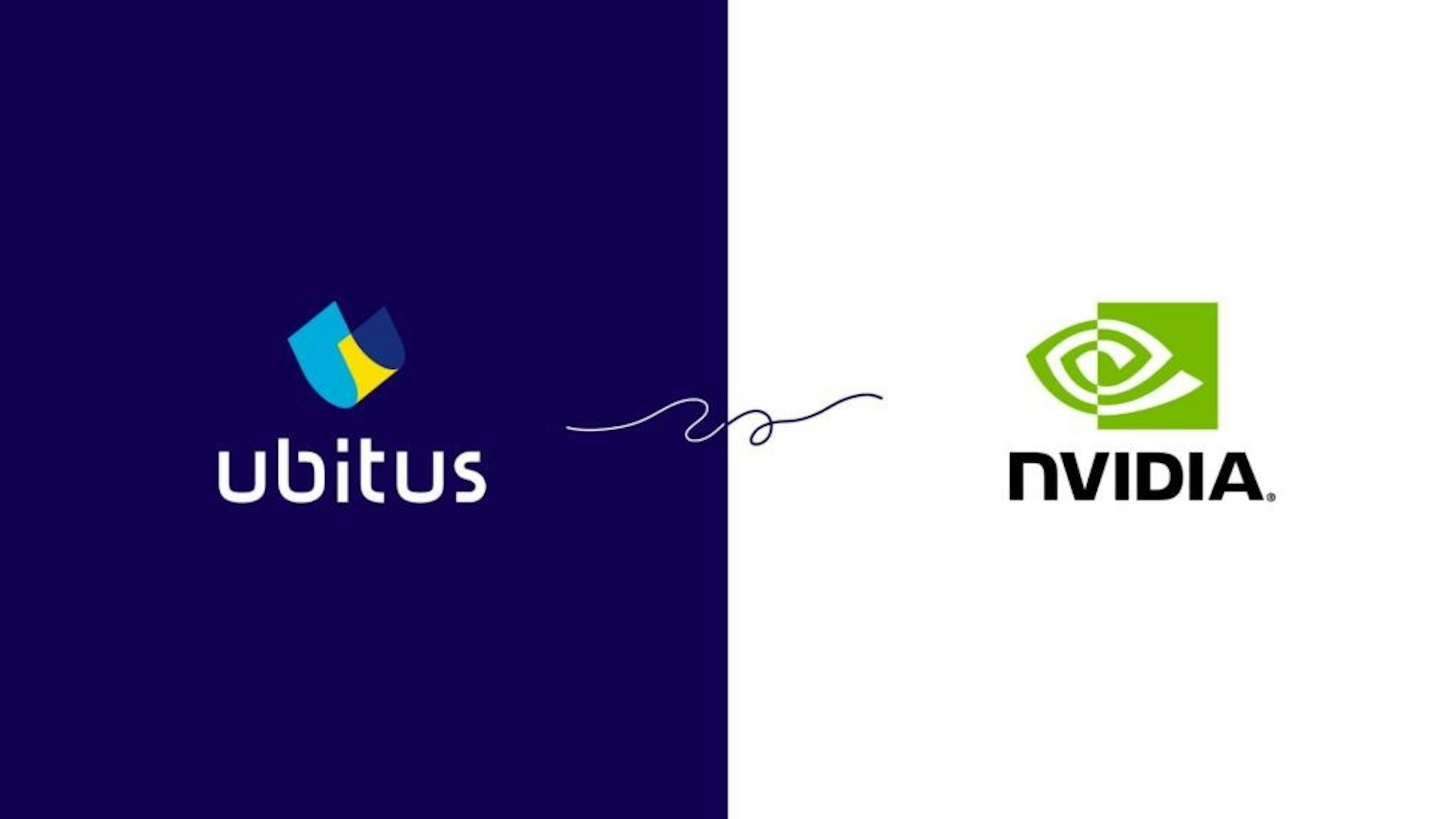 照片中提到了ubitus、NVIDIA.，跟英偉達有關，包含了平面設計、平面設計、商標、設計、圖形