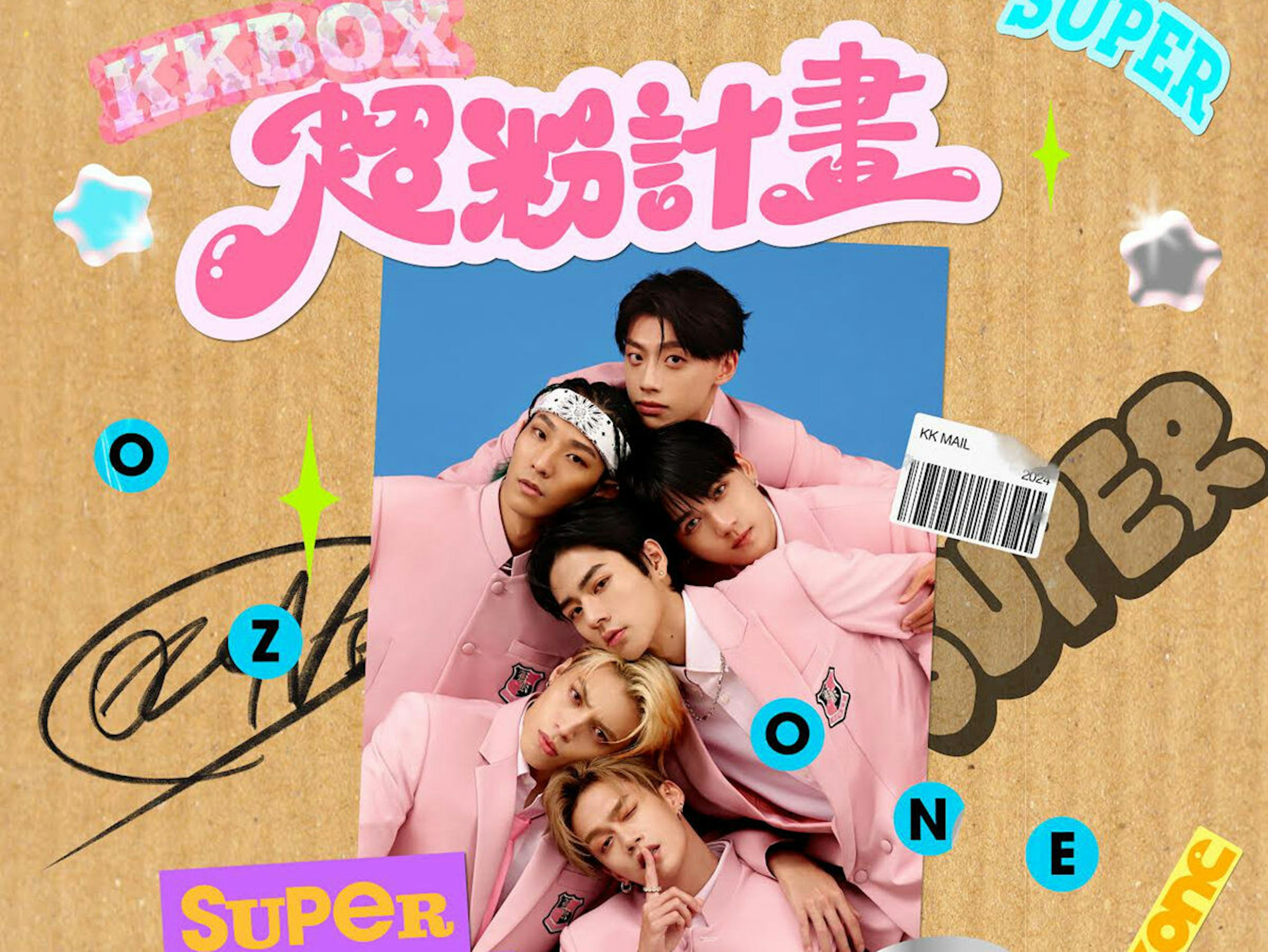 照片中提到了KKBOX、PER、KK MAIL，包含了動畫片、插圖、動畫片、海報、文本