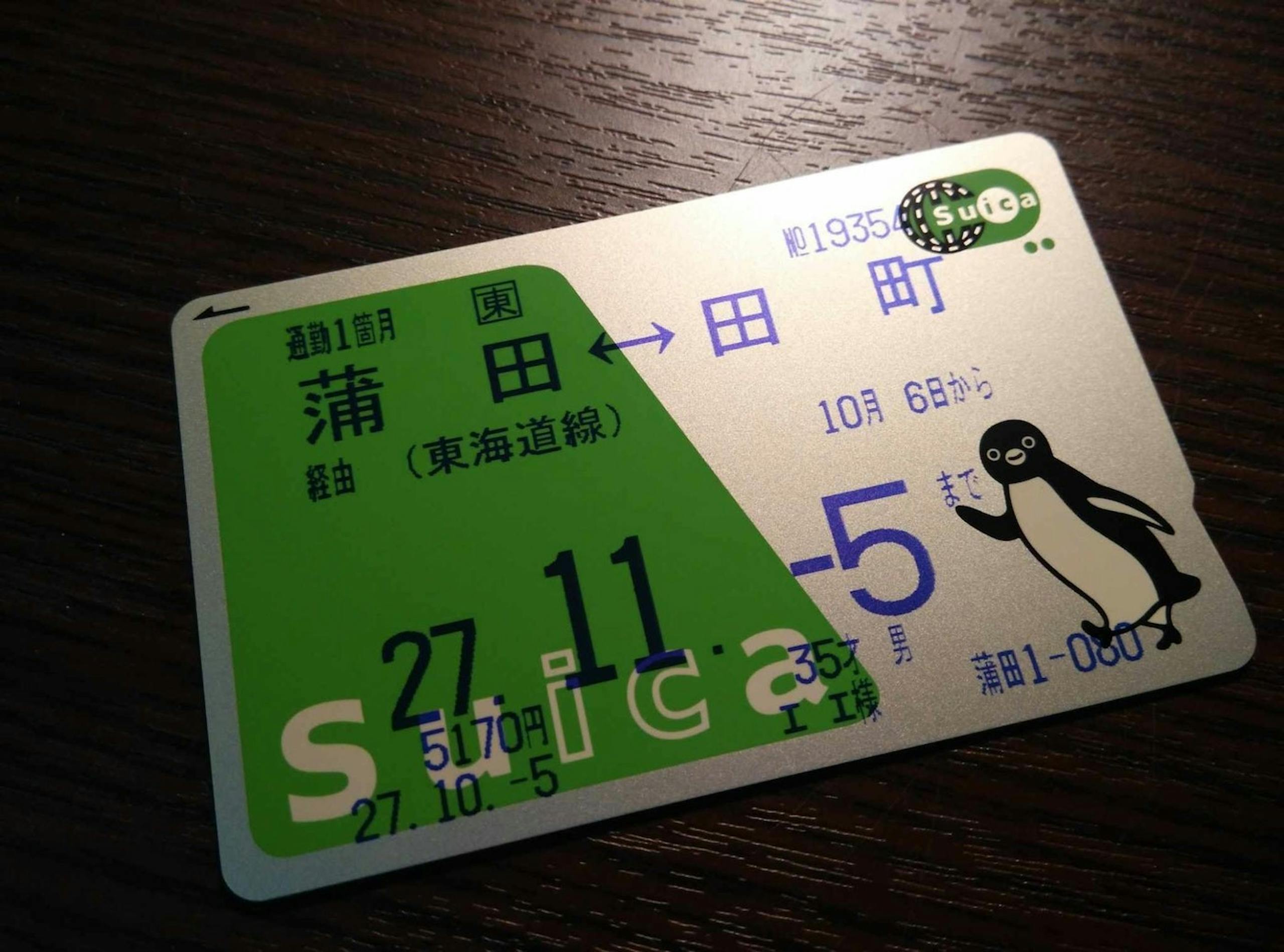 照片中提到了通勤1箇月、闌、蒲田 田，跟西卡有關，包含了數、日本、鐵路通行證、帕斯莫