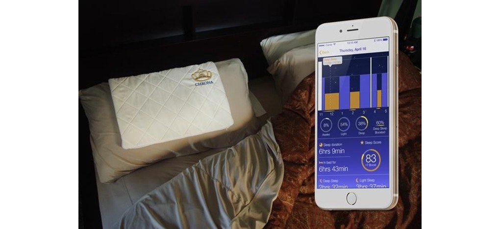 是Chrona 智慧型枕頭，發出低頻改善睡眠這篇文章的首圖