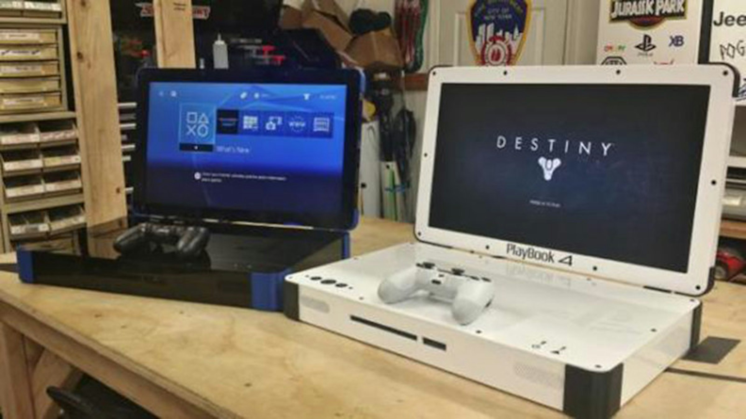 是家裡沒螢幕？可攜式 PS4 連 22 吋屏幕這篇文章的首圖