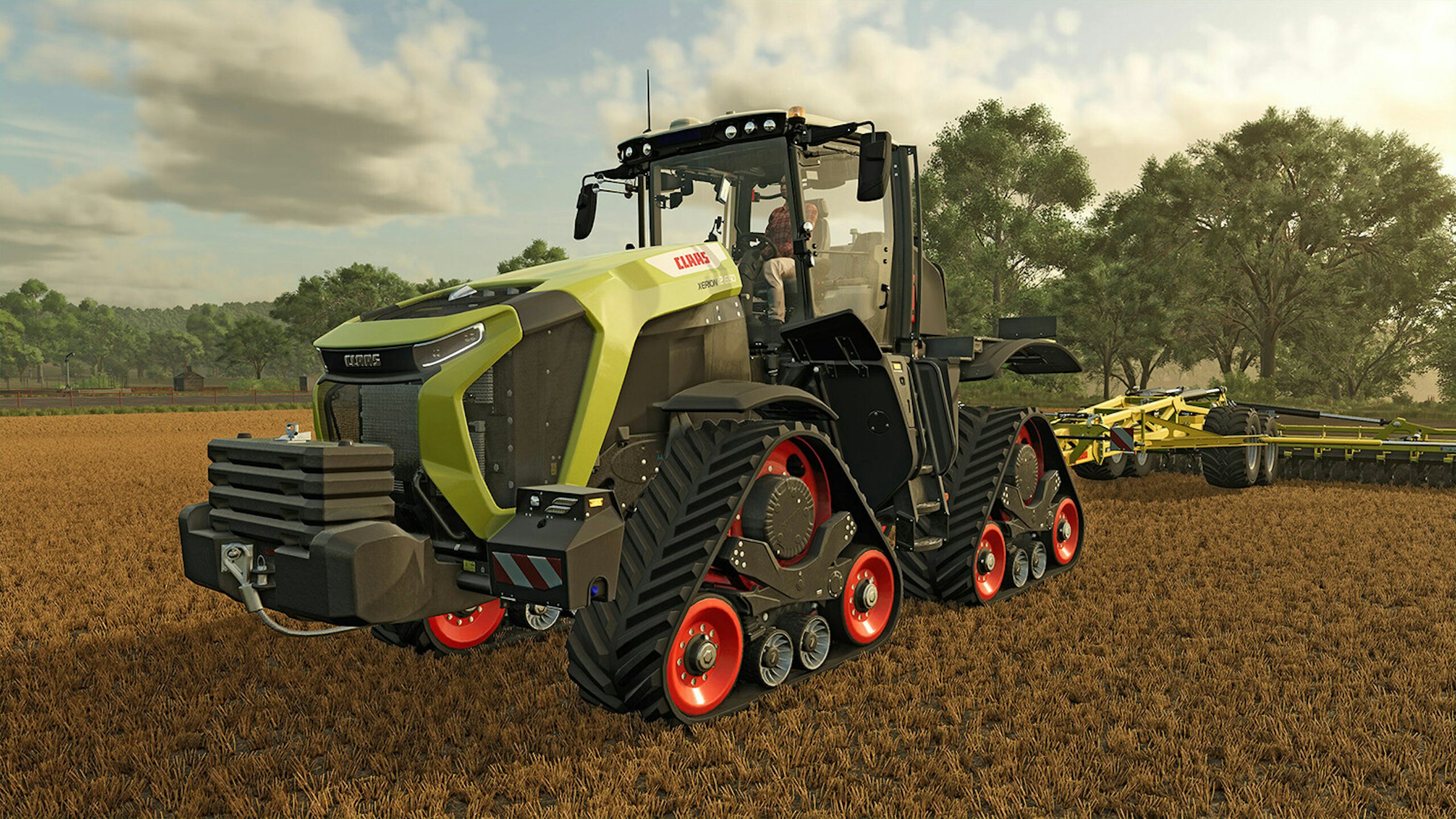 照片中提到了CLAAS、XERION，跟克拉斯有關，包含了農業模擬器25畫面、農業模擬器 25、農業模擬器 19、農業模擬器22、視頻遊戲模組