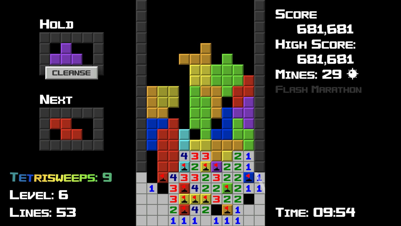 Steam elimination game Tetrisweeper has two ways to play Tetris and mines, and there are two ways to die (214208) – Cool3c