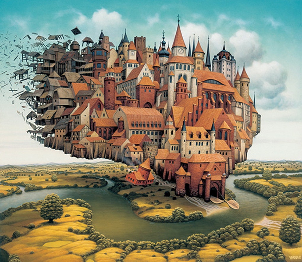 是當代超現實藝術家 Jacek Yerka,帶領你進入令人驚嘆的幻想與夢境世界!這篇文章的首圖
