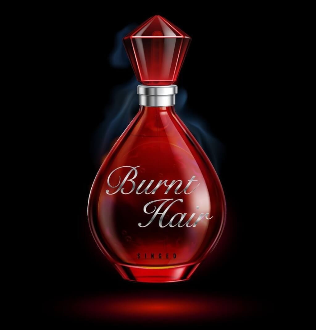照片中提到了Burnt、Hat、SINGED,包含了麝香、無聊的公司、特斯拉公司、香水、太空X