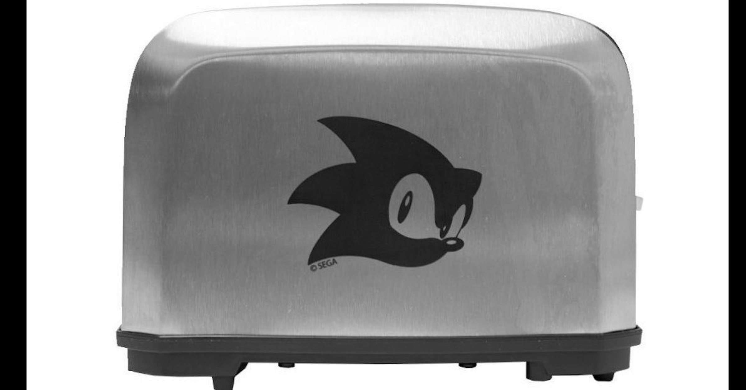 Product design, Technology, Toaster, White, Design, Font, Product, Angle, Face, Sonic the Hedgehog, ©SEGA, SEGA, black and white, mammal, monochrome photography, technology, product, small to medium sized cats, cat, monochrome, font, angle, ©SEGA, Sonic the Hedgehog Face, 產品設計，技術，烤麵包機，白色，設計，字體，產品，角度，臉，刺猬索尼克，©SEGA，SEGA，黑色和白色，哺乳動物，單色攝影，技術，產品，中小型貓科動物，貓，單色，字體，角度，©SEGA，刺猬索尼克臉