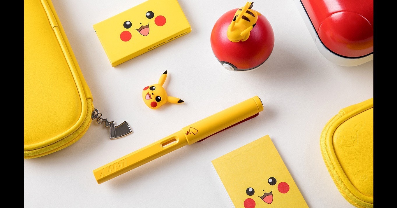 Pikachu, Pokémon Yellow, Pokémon, , Lamy, Fountain pen, Pen, , , Eevee, material, yellow, product, material, product