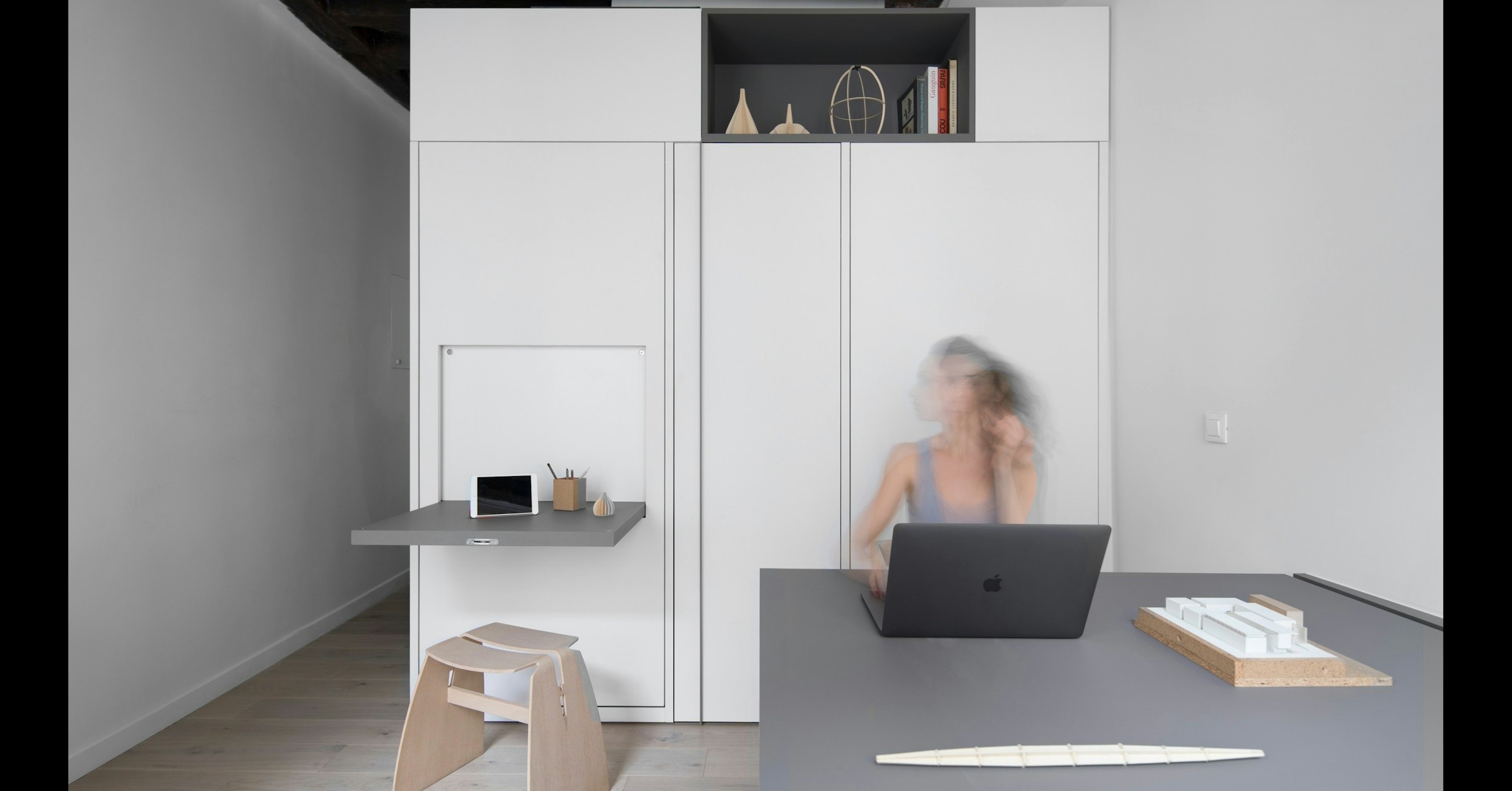 Interior Design Services, Architecture, Architect, , Architectural firm, Shelf, Space, Design, Studio, Accommodation, White, furniture, shelving, shelf, interior design, table, product, office, desk, angle, floor