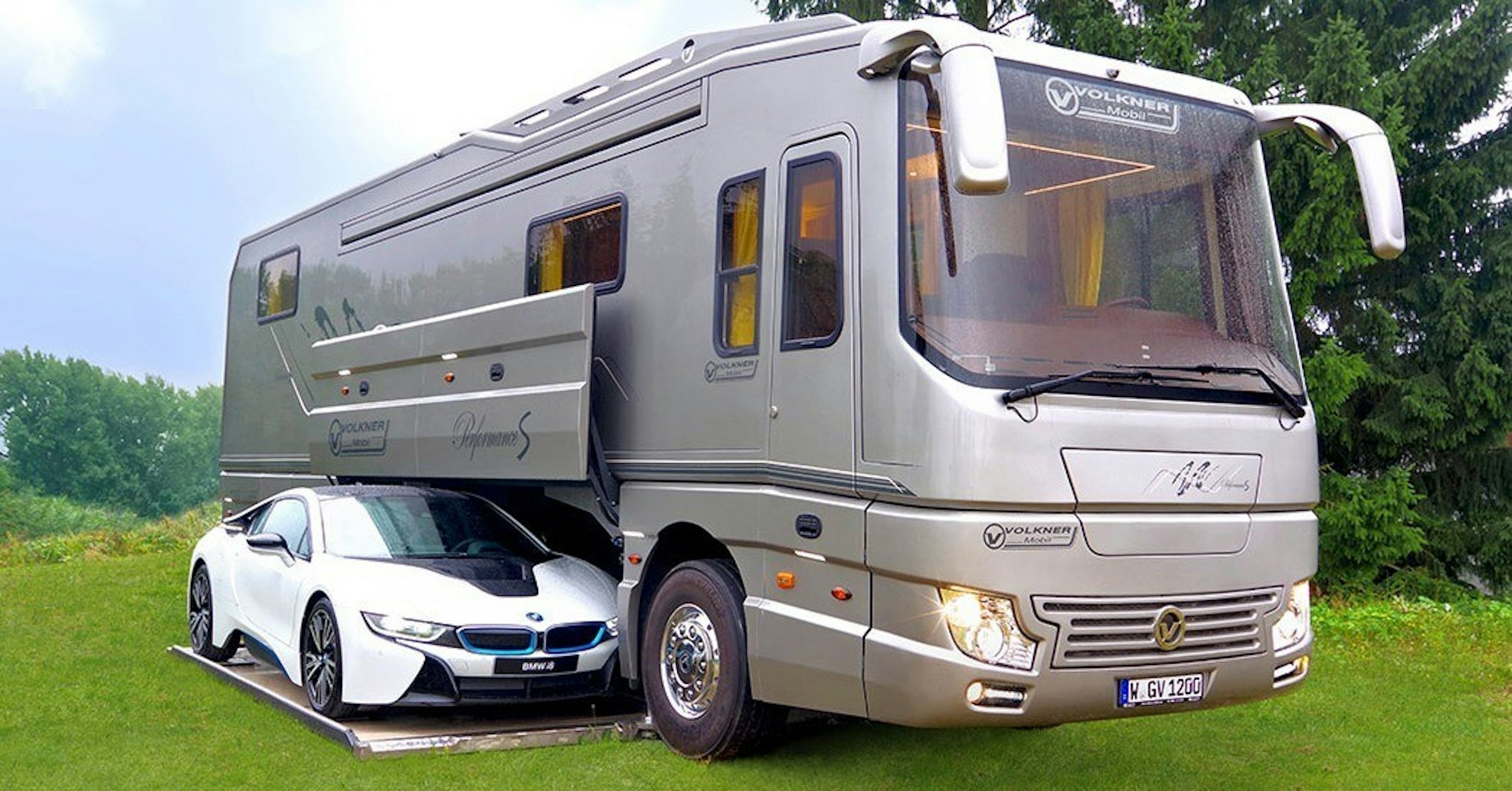 Car, Campervans, Caravan, Motorhome, House, , Garage, Automobile repair shop, , Trailer, rv with garage, motor vehicle, transport, recreational vehicle, vehicle, car, mode of transport, automotive design, automotive exterior, travel trailer, commercial vehicle