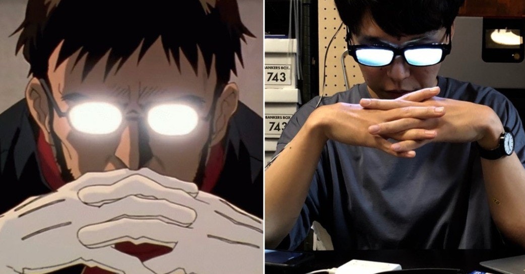 Gendo Ikari, Voice Actor, , Seiyu, , , , Manga, , , 立木 文 彥, eyewear, glasses, vision care, fictional character, black hair