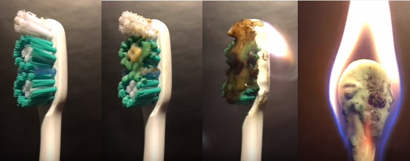 是牙刷被火燒熔化的過程這篇文章的首圖