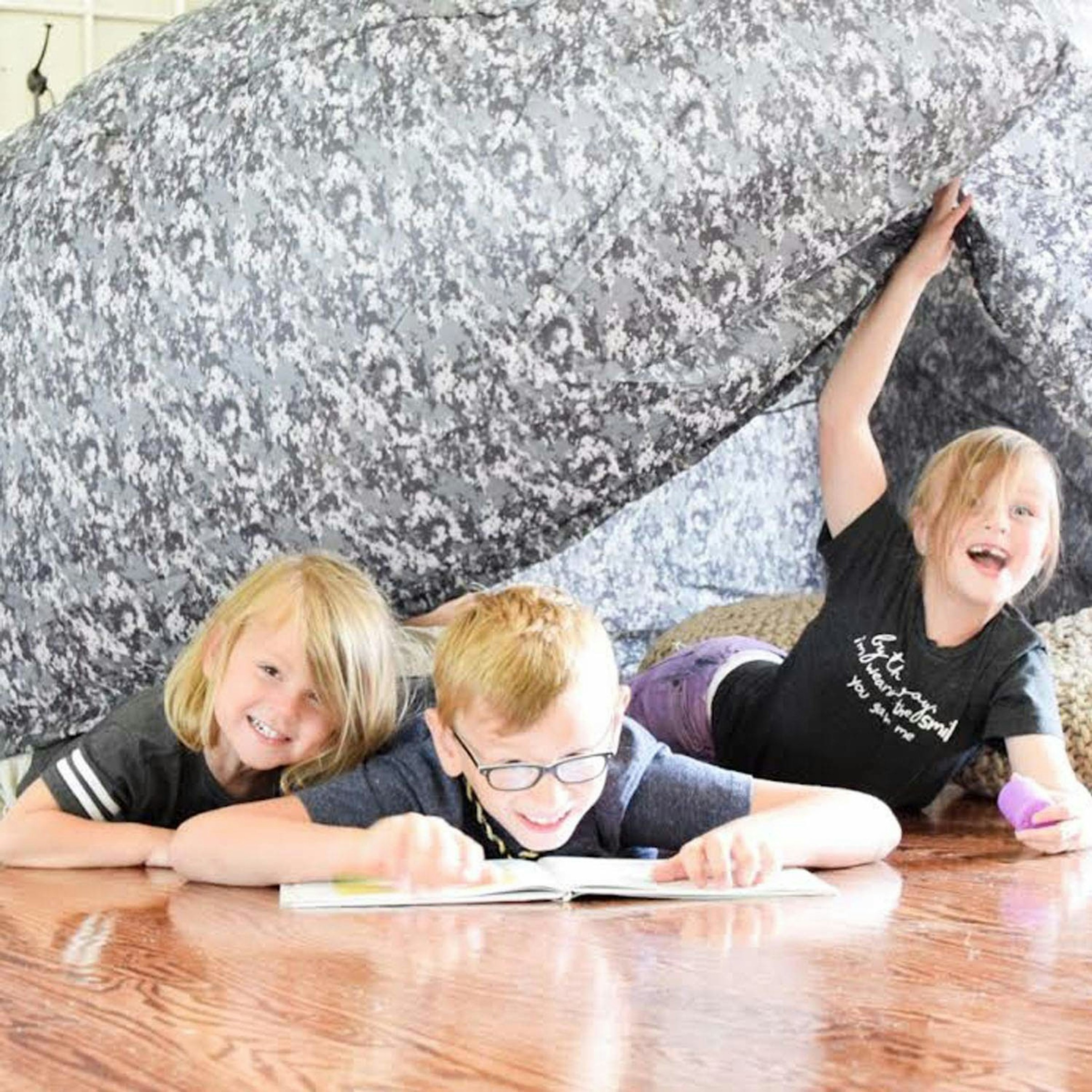 Child, Inflatable, Play, Multi-scale camouflage, Beach ball, Camouflage, The Original AirFort Build A Fort in 30 Seconds, Playhouses, Beach Ball-Blue, Play Pens, fun, Fun, Leisure, Photography, Tree, Sitting, Recreation, Happy, Child, Play