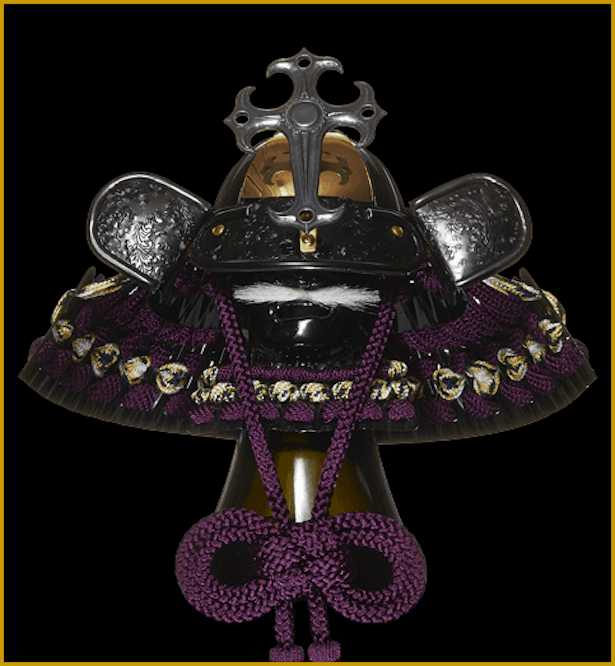 Samurai, , Kabuto, 104-0032, Japanese armour, , , Helmet, Bottle, Katana, , Purple, Illustration
