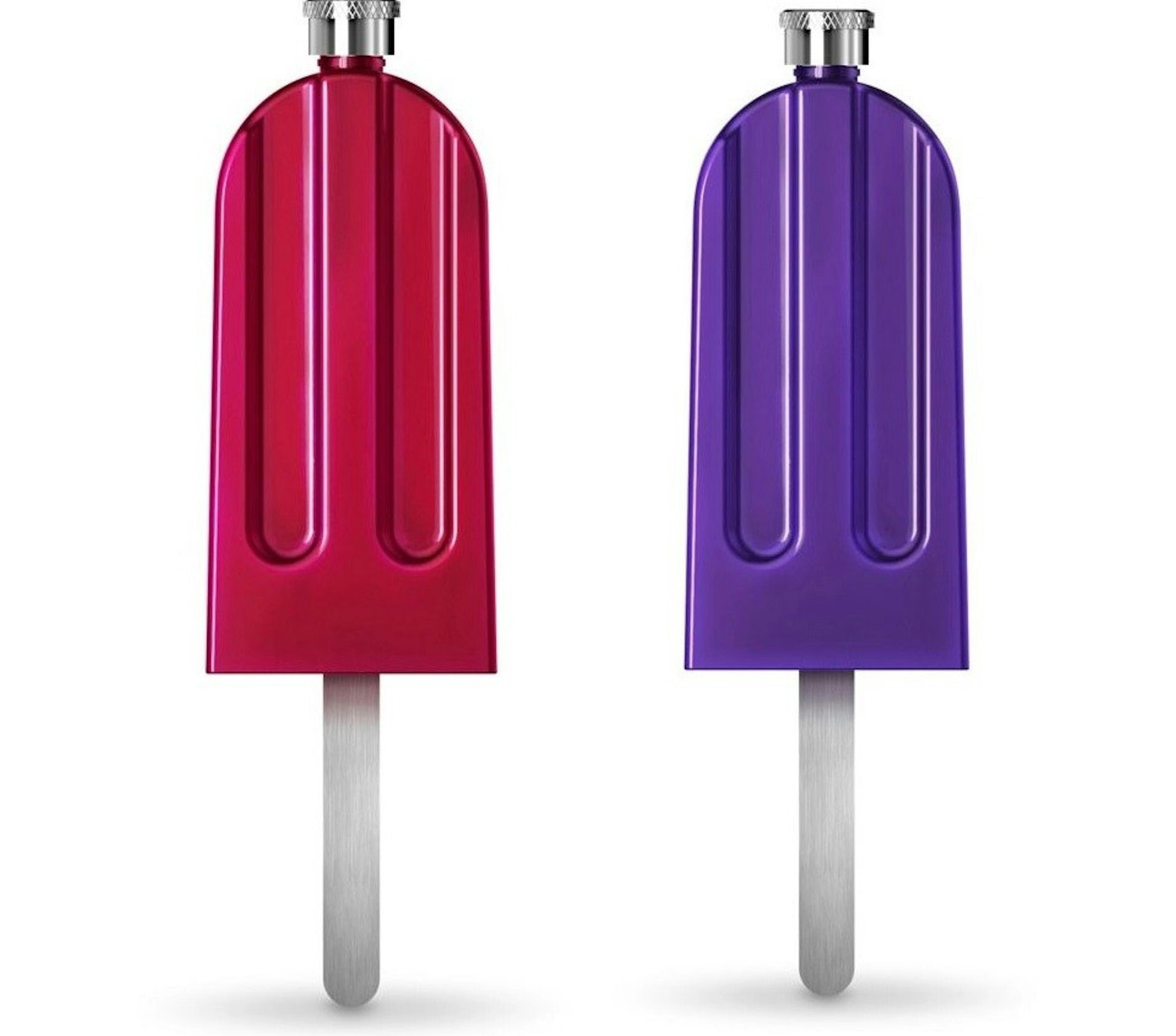 Ice Pops, Harajuku, Ice cream, Berry Ice Pop flask, Alcoholic Beverages, Cold-stimulus headache, Soju, Ice cream van, Flasks, Fred & Friends LICKETY POP 2 FREEZER POPS Mold Long Tongue Sticking Out, Ice pop, purple, product, magenta, product