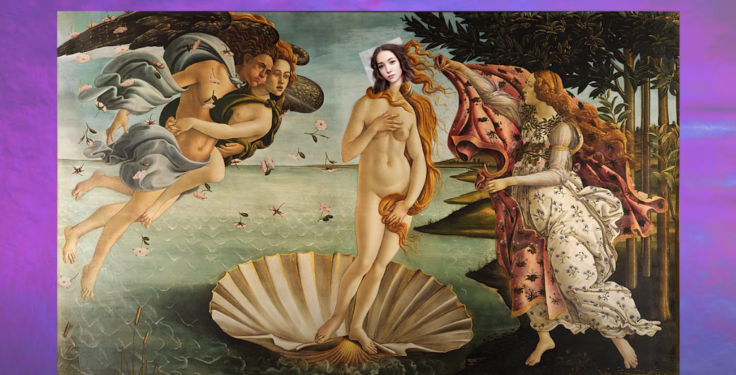 照片中包含了金星的誕生、桑德羅·波提切利（Sandro Botticelli）、金星的誕生、再生、烏菲茲美術館