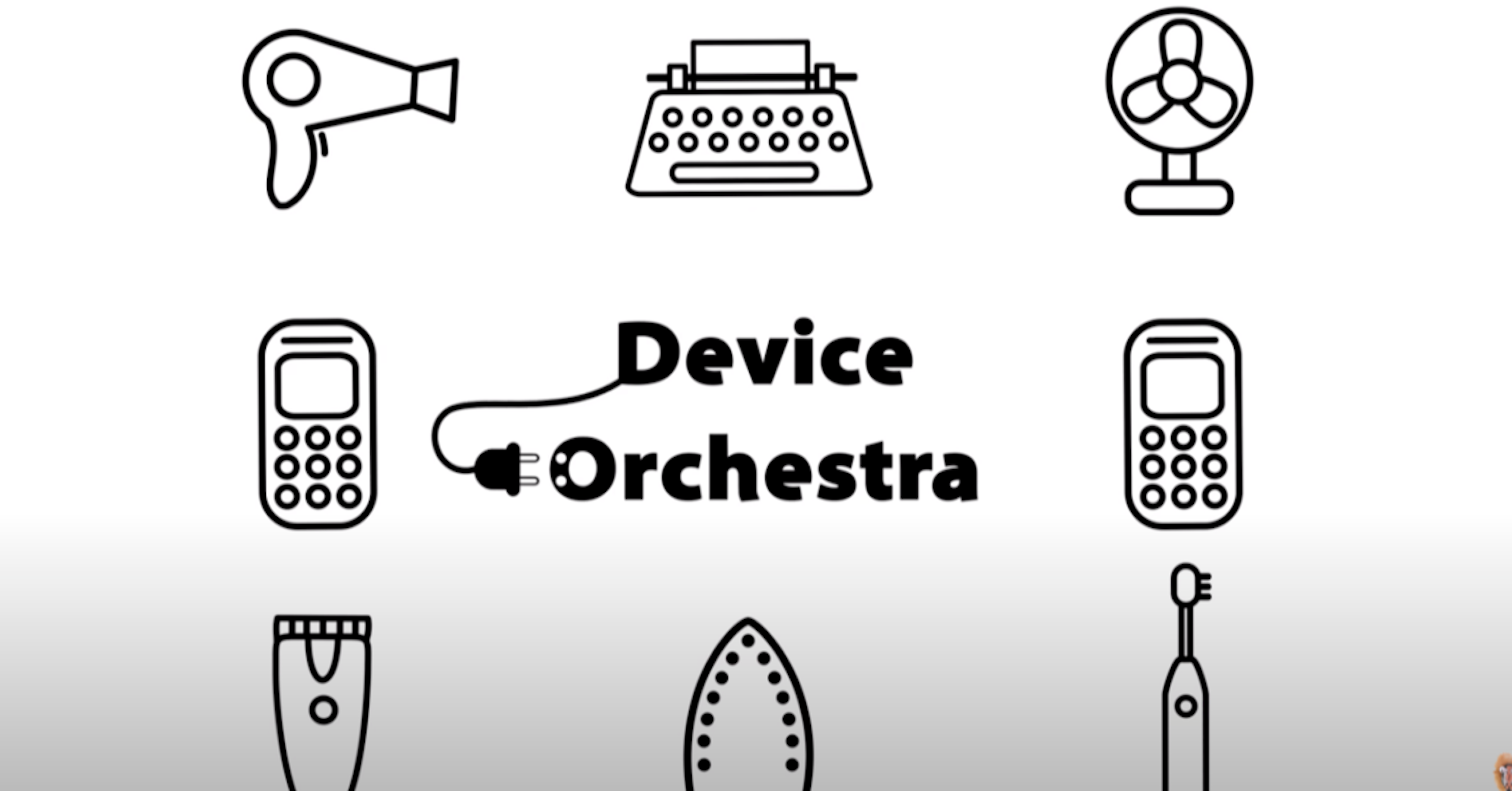 照片中提到了Device、tOrchestra、00，包含了設計、勇敢、產品設計、商標、線條藝術
