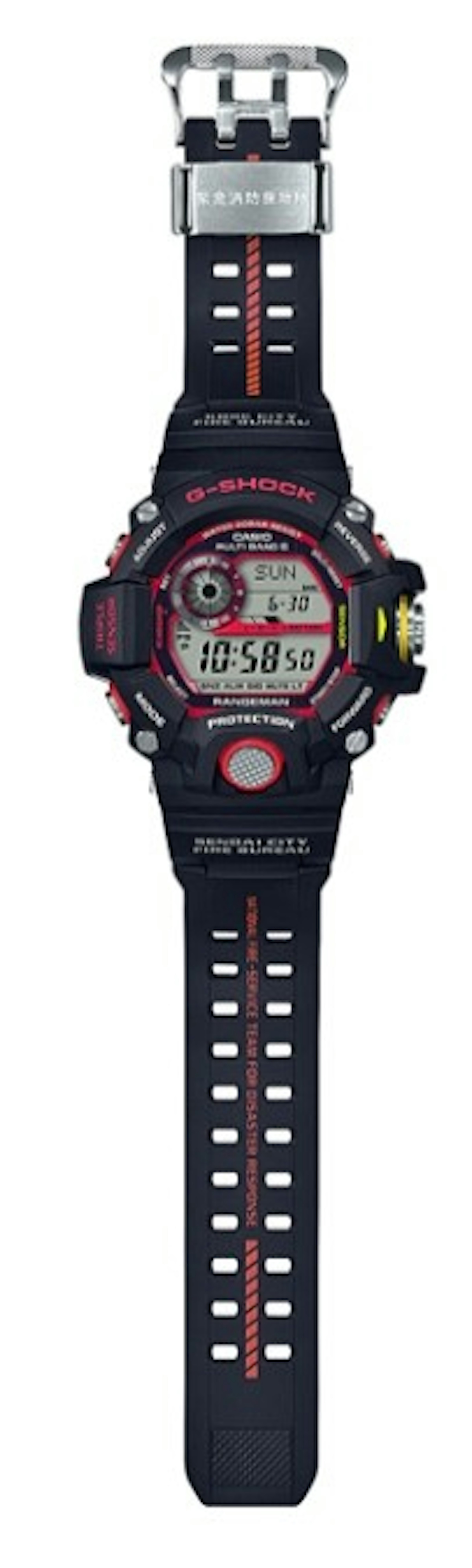 照片中提到了G-SHOCK、CANO、ARBANDe，包含了手錶配件、G-Shock遊俠GW9400、看、卡西歐、G-SHOCK GW-9400J-1JF