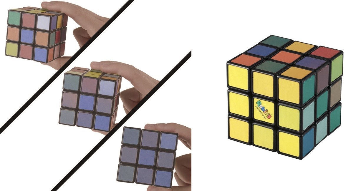 照片中提到了Rubiks、RUBIKA.CO，包含了不可能的魔方、拼圖遊戲、魔方 3x3 不可能、魔方不可能、拼圖魔方的不可能