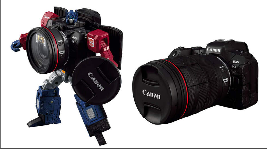 照片中提到了Caran、ma、Sha，跟佳能公司、佳能公司有關，包含了佳能、佳能EOS R5、擎天柱、佳能、無反光鏡可換鏡頭相機