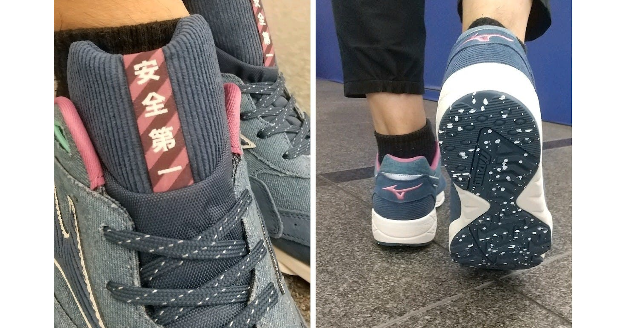 照片中提到了全、HOT、安全第一，跟美津濃株式會社有關，包含了球鞋、時尚、訓練師、襪子、鞋子