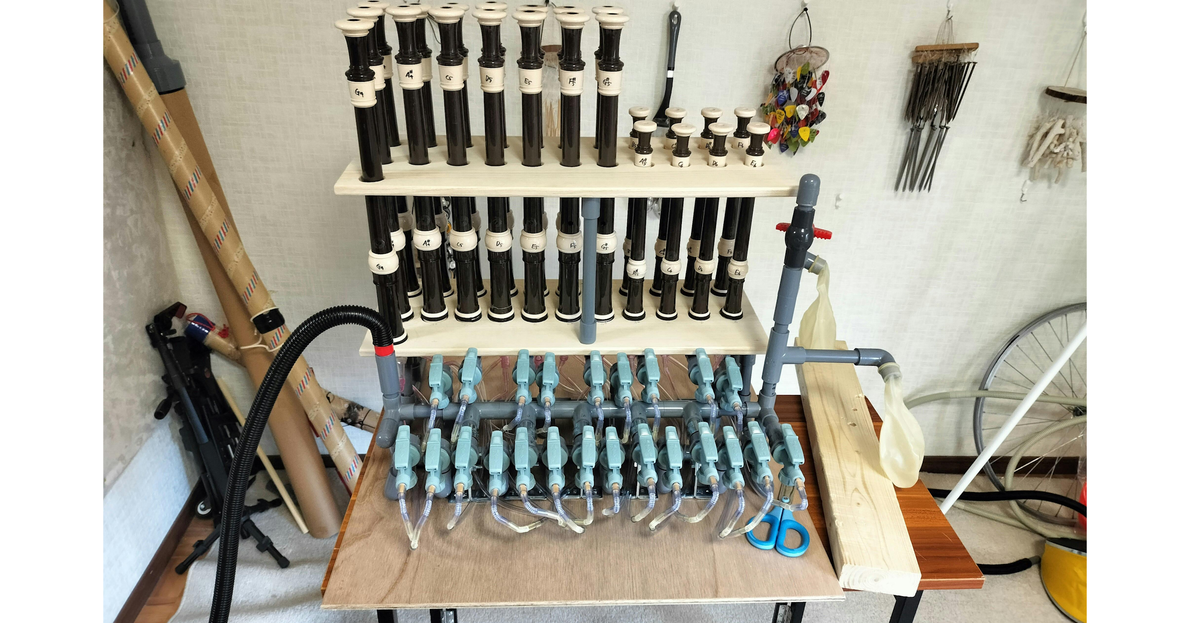 照片中提到了Ga、A、D，包含了火器、錄音機、器官、錄音機、管風琴
