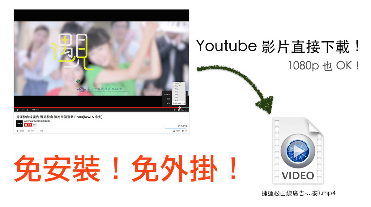 免外掛免安裝 Youtube 影片線上下載方法連1080p 都可以直接下載喔 下載youtube Cool3c