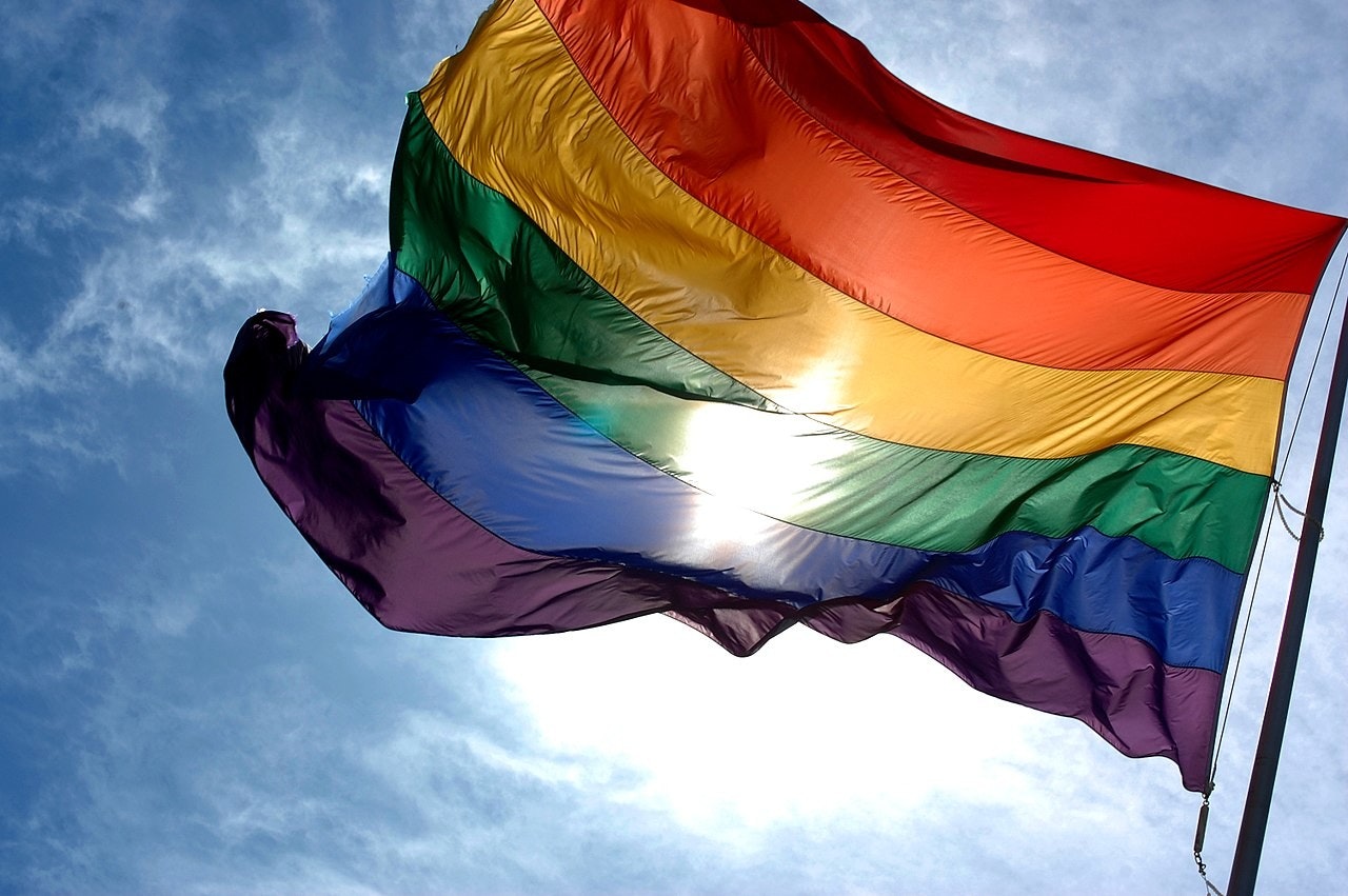 Rainbow flag, LGBT, Gay pride, Flag, Rainbow, Transgender, Rainbow flag, Homosexuality, Pride, Symbol, lgbt flag, Flag, Sky, Cloud, Colorfulness, Wind, World, Meteorological phenomenon