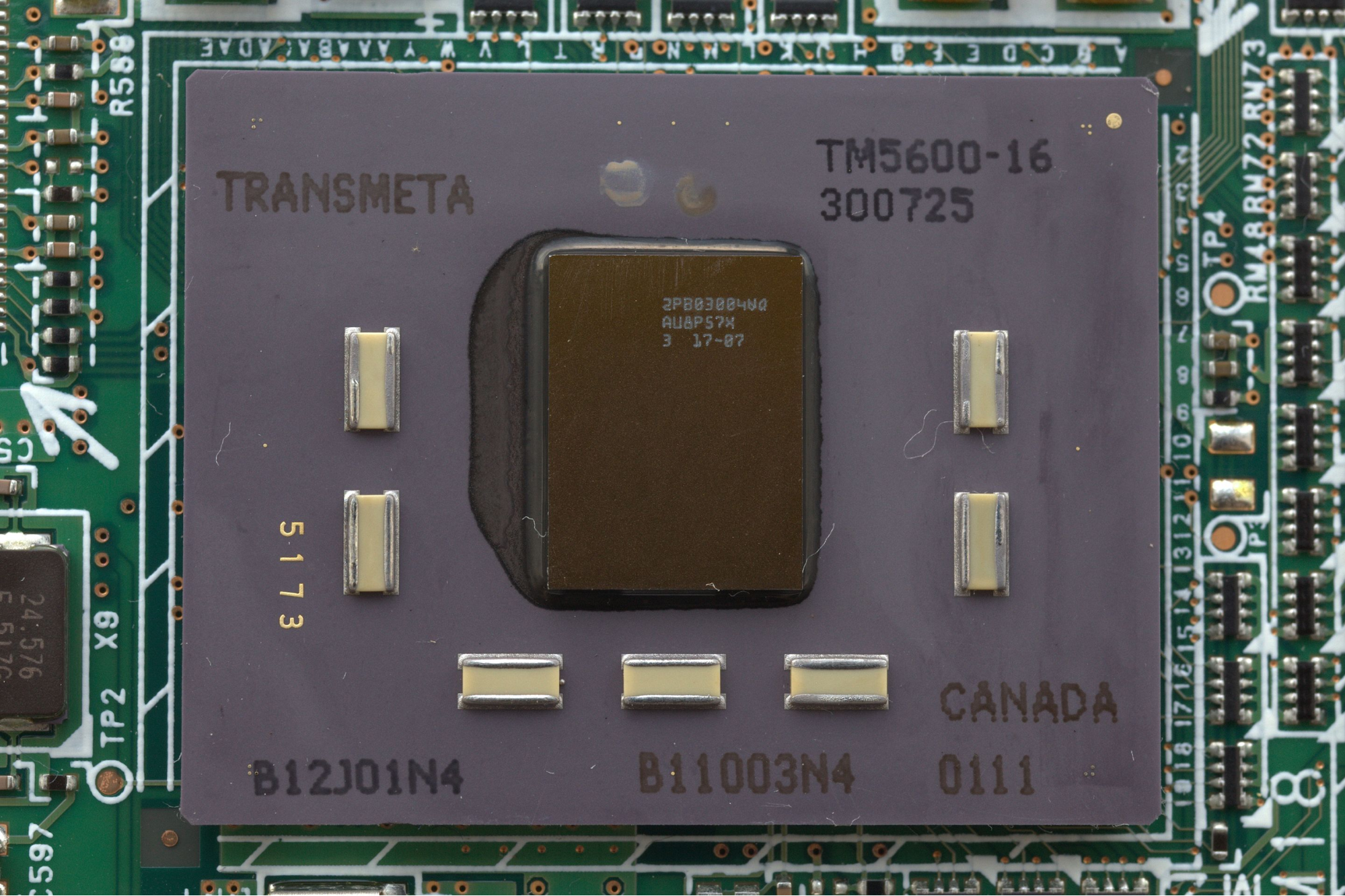 照片中提到了LV WYAAABAADAE、TRANSMETA、TM5600-16，跟蘇錦電力系統、寶緹嘉（Bottega Veneta）有關，包含了電子工程、中央處理器、Transmeta、x86、指令字很長
